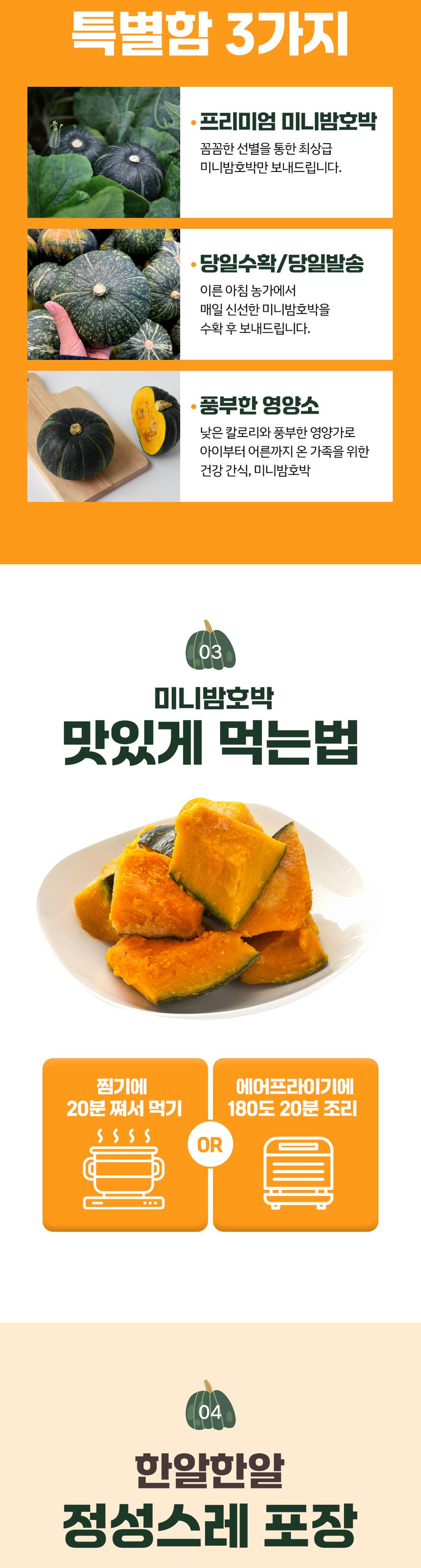 산지직송 제주 미니 밤호박 프리미엄 보우짱 상세 이미지 5